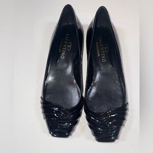Valentino Garavani Black Patent Leather Flats